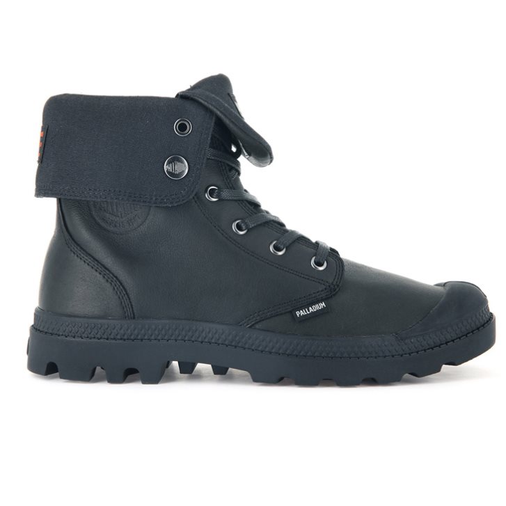 Palladium Baggy Leather ESS WP Stiefel Herren Schwarz | CH-1UEK6