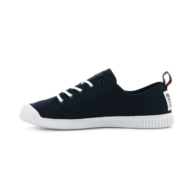 Palladium Easy Spitze Canvas Low Tops Sneaker Damen Navy | CH-2QZC7