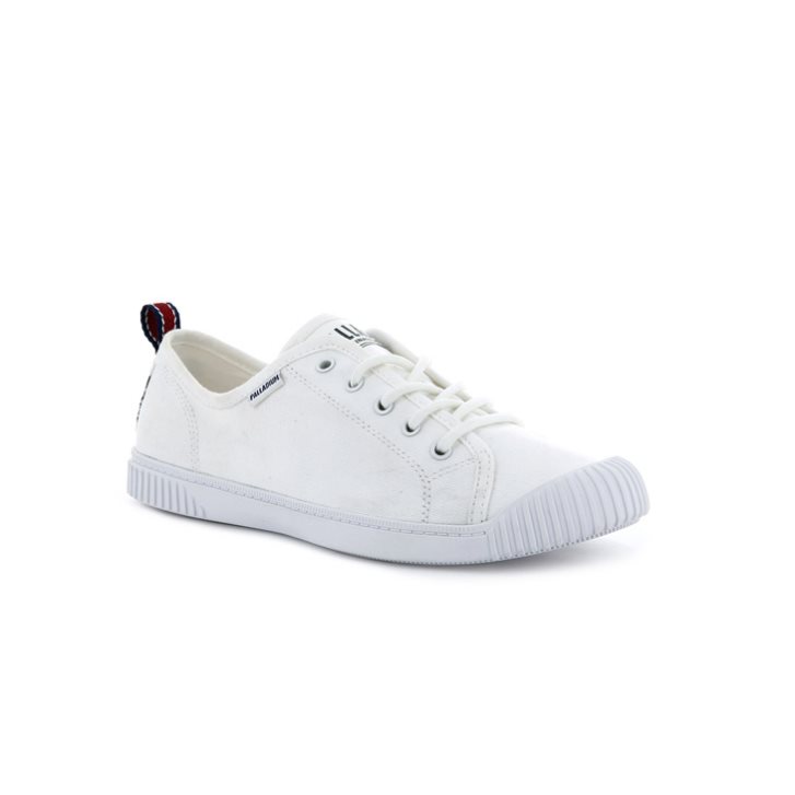 Palladium Easy Spitze Canvas Low Tops Sneaker Damen Weiß | CH-5ZPC7