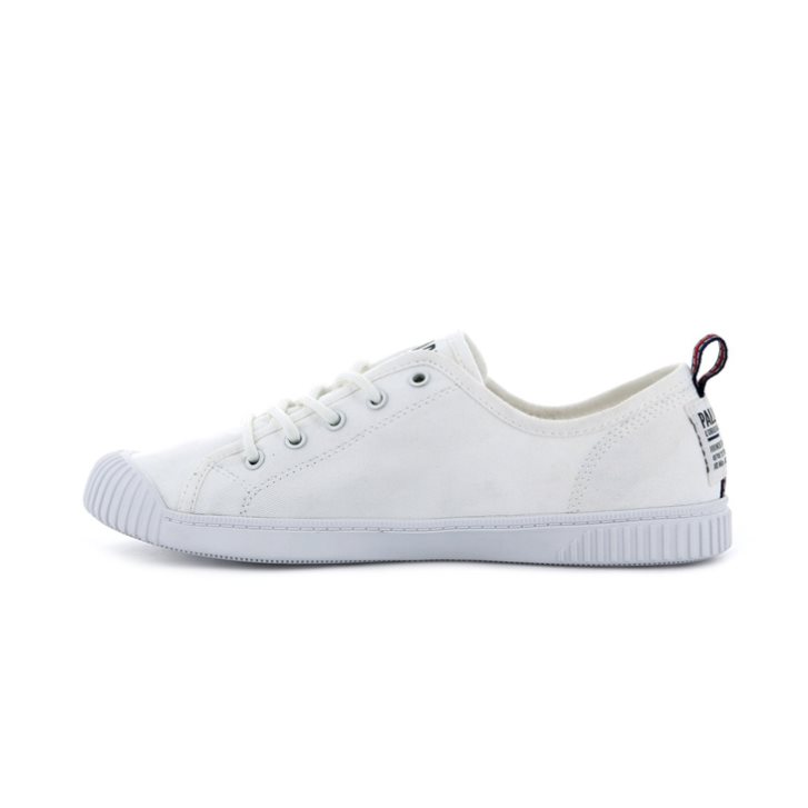 Palladium Easy Spitze Canvas Low Tops Sneaker Damen Weiß | CH-5ZPC7