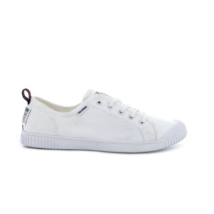 Palladium Easy Spitze Canvas Low Tops Sneaker Damen Weiß | CH-5ZPC7
