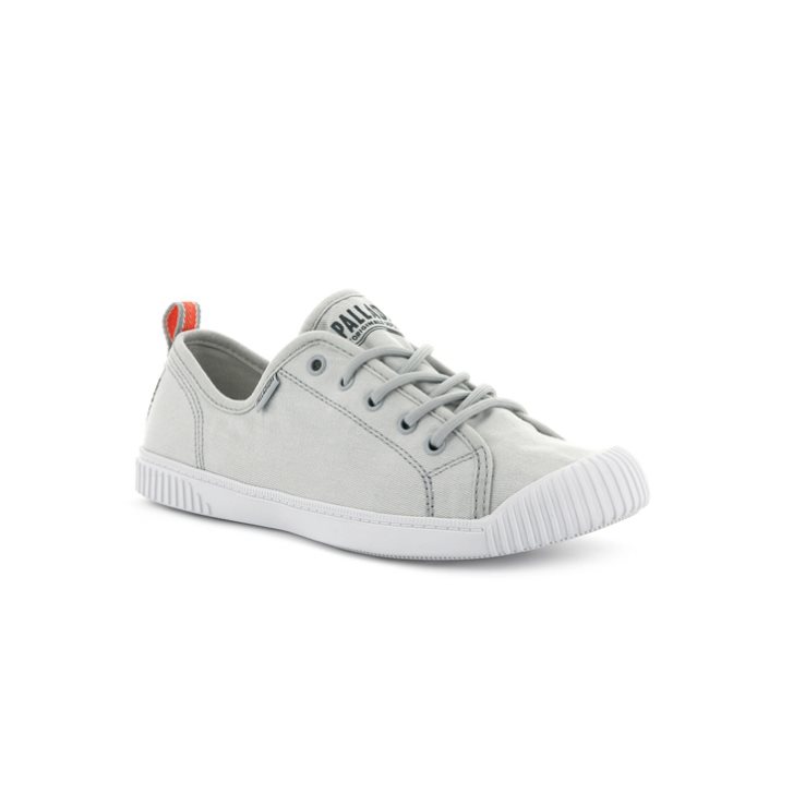 Palladium Easy Spitze Canvas Low Tops Sneaker Damen Hellgrau | CH-7BHT9