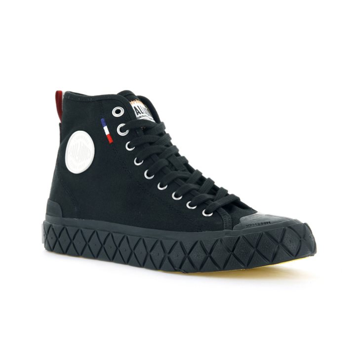 Palladium Palla Ace Canvas High Tops Sneaker Herren Schwarz | CH-6VHW9