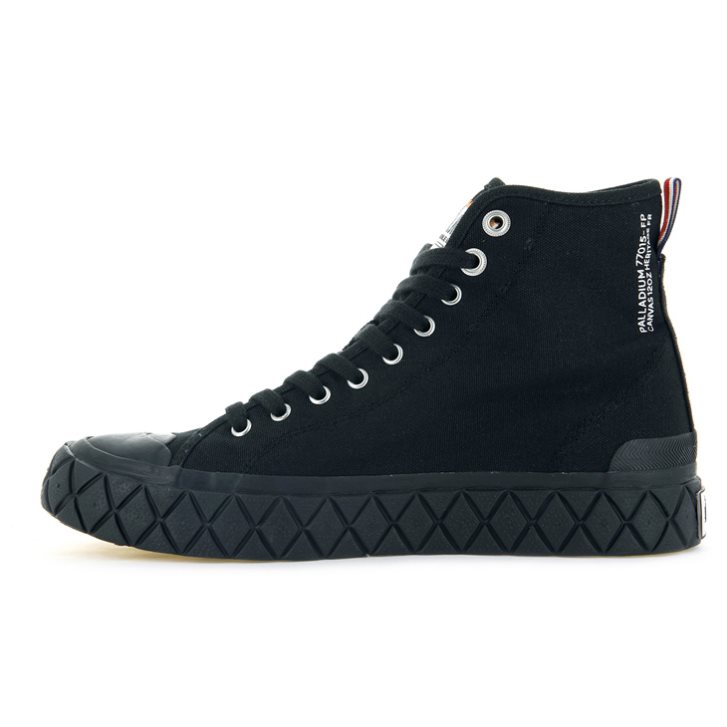 Palladium Palla Ace Canvas High Tops Sneaker Herren Schwarz | CH-6VHW9