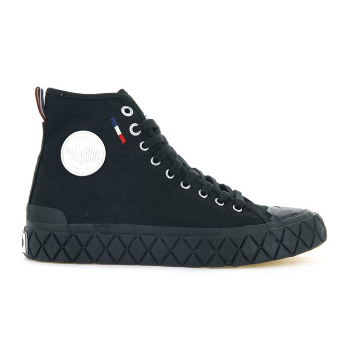 Palladium Palla Ace Canvas High Tops Sneaker Herren Schwarz | CH-6VHW9