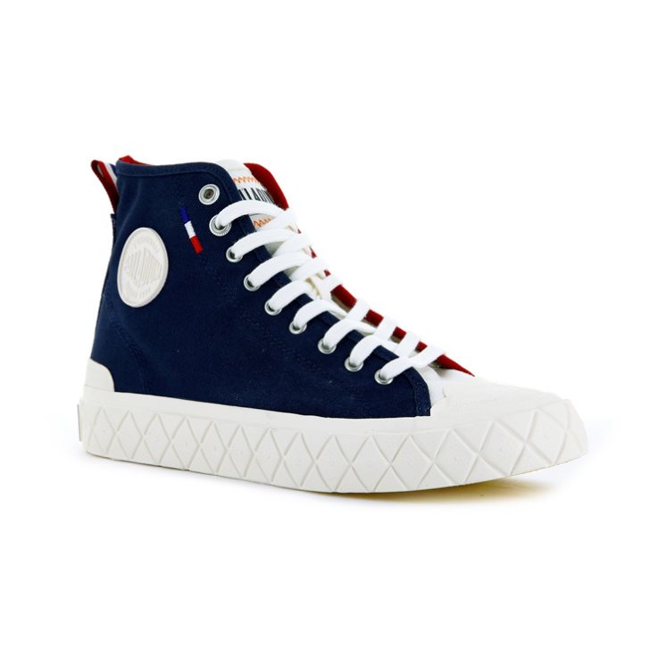 Palladium Palla Ace Canvas High Tops Sneaker Herren Navy Rot | CH-7WDA1