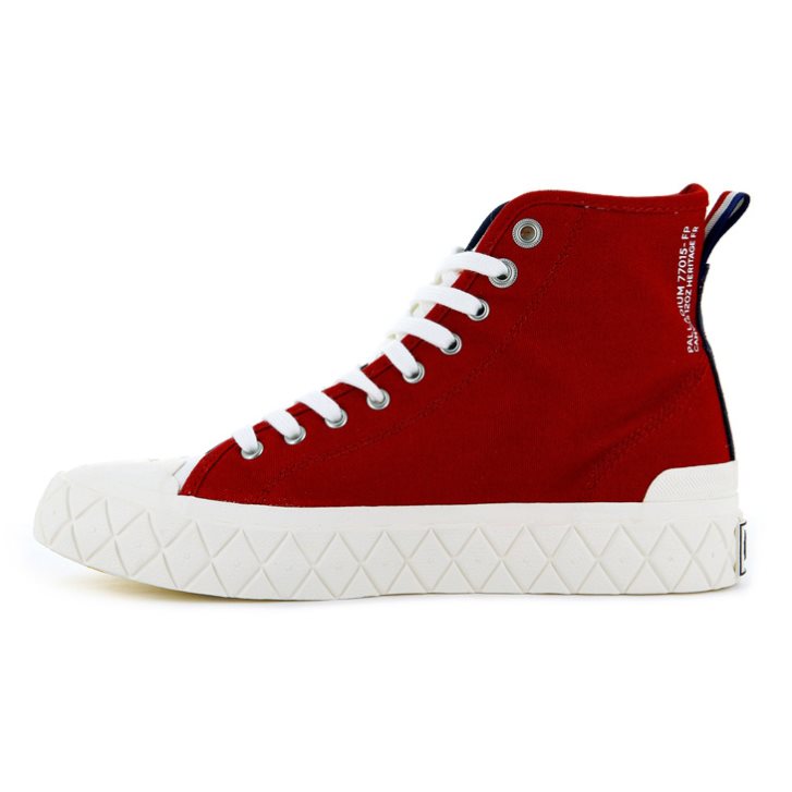 Palladium Palla Ace Canvas High Tops Sneaker Herren Navy Rot | CH-7WDA1