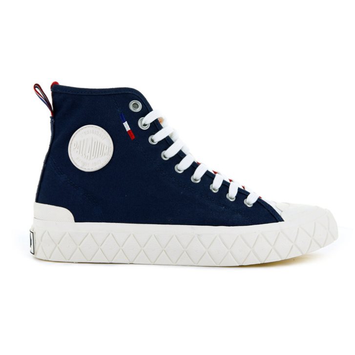 Palladium Palla Ace Canvas High Tops Sneaker Herren Navy Rot | CH-7WDA1