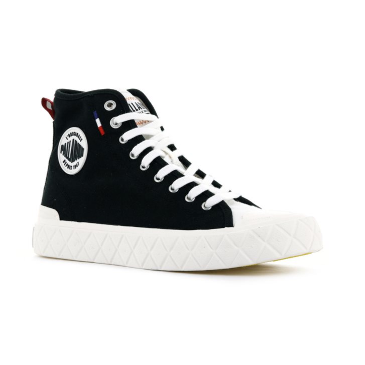 Palladium Palla Ace Canvas High Tops Sneaker Herren Schwarz | CH-9OTE5