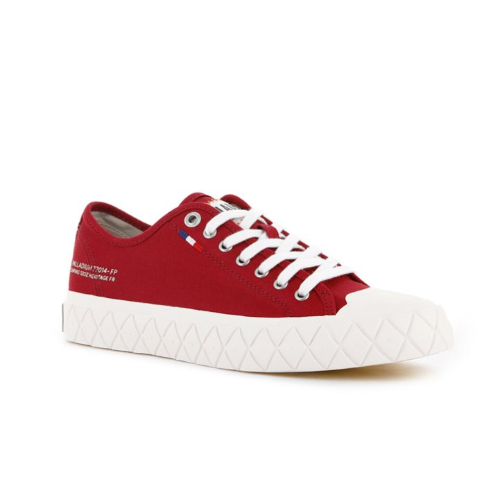 Palladium Palla Ace Canvas Low Tops Sneaker Herren Rot | CH-1FCI8