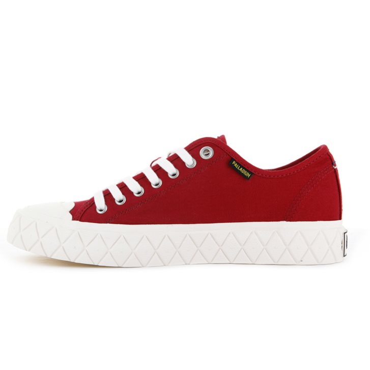 Palladium Palla Ace Canvas Low Tops Sneaker Herren Rot | CH-1FCI8