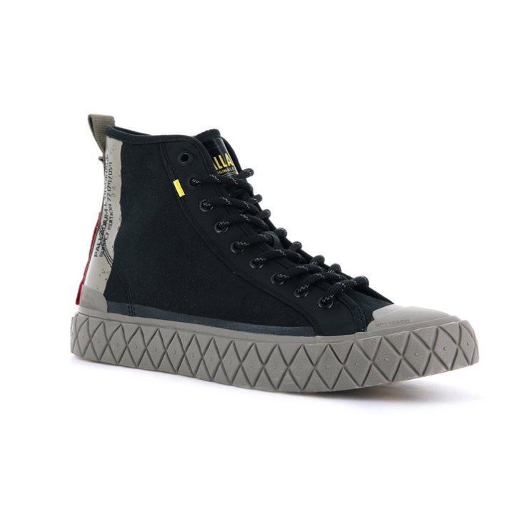 Palladium Palla Ace Supply Mid High Tops Sneaker Herren Schwarz | CH-5KQF0