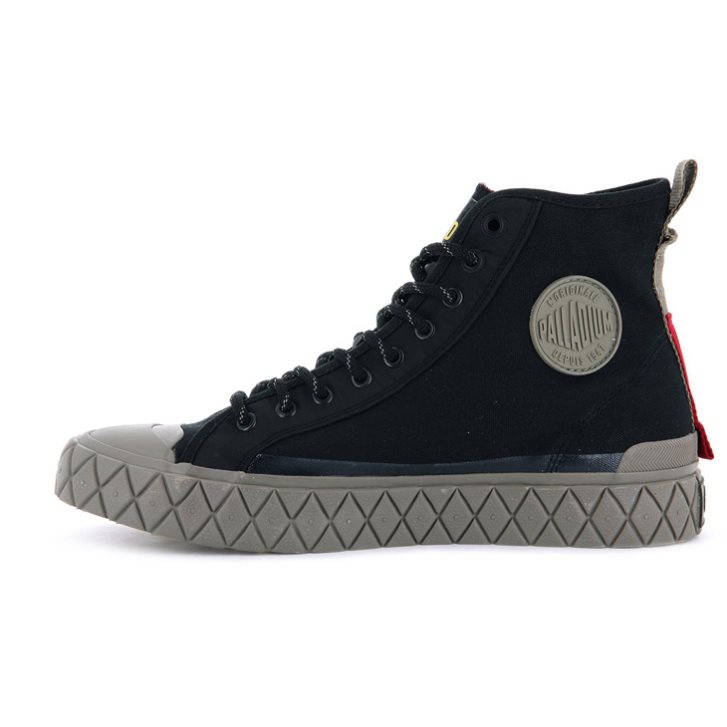 Palladium Palla Ace Supply Mid High Tops Sneaker Herren Schwarz | CH-5KQF0
