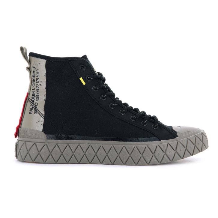 Palladium Palla Ace Supply Mid High Tops Sneaker Herren Schwarz | CH-5KQF0