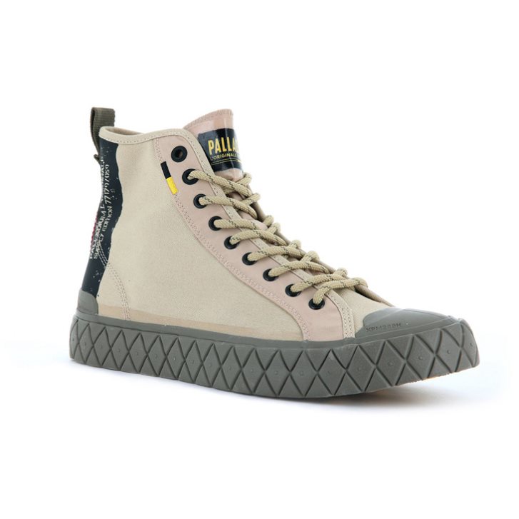 Palladium Palla Ace Supply Mid High Tops Sneaker Herren Khaki | CH-5QOW9