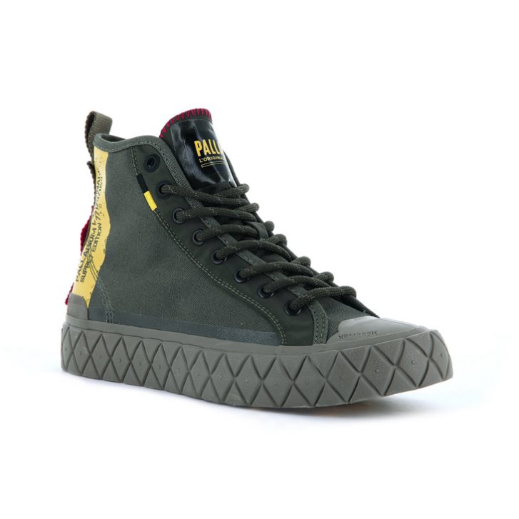 Palladium Palla Ace Supply Mid High Tops Sneaker Herren Olivgrün | CH-9MLD0