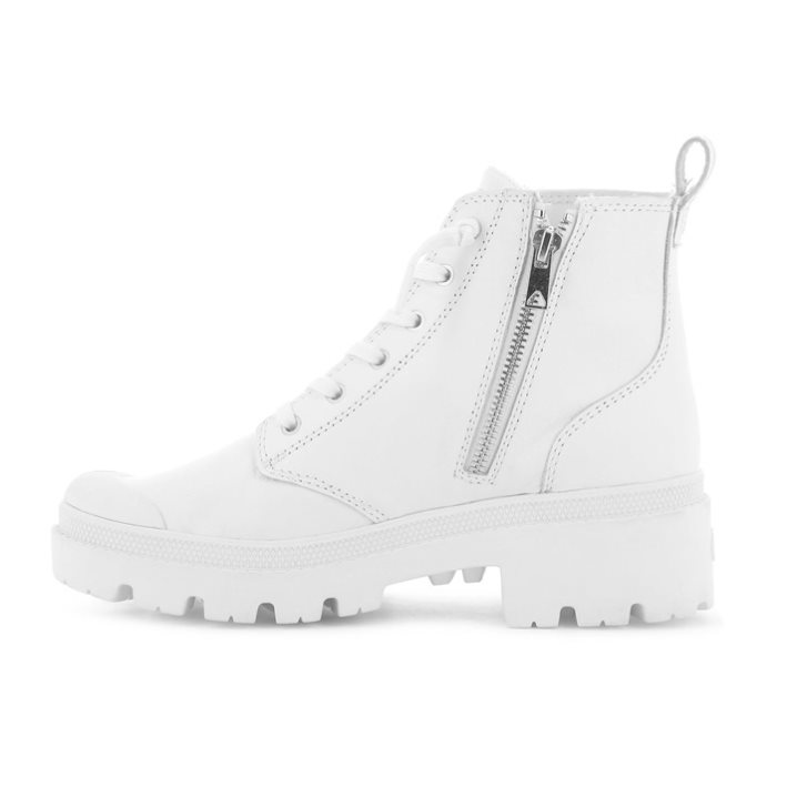Palladium Pallabase Leather Stiefel Damen Weiß | CH-3YGC6