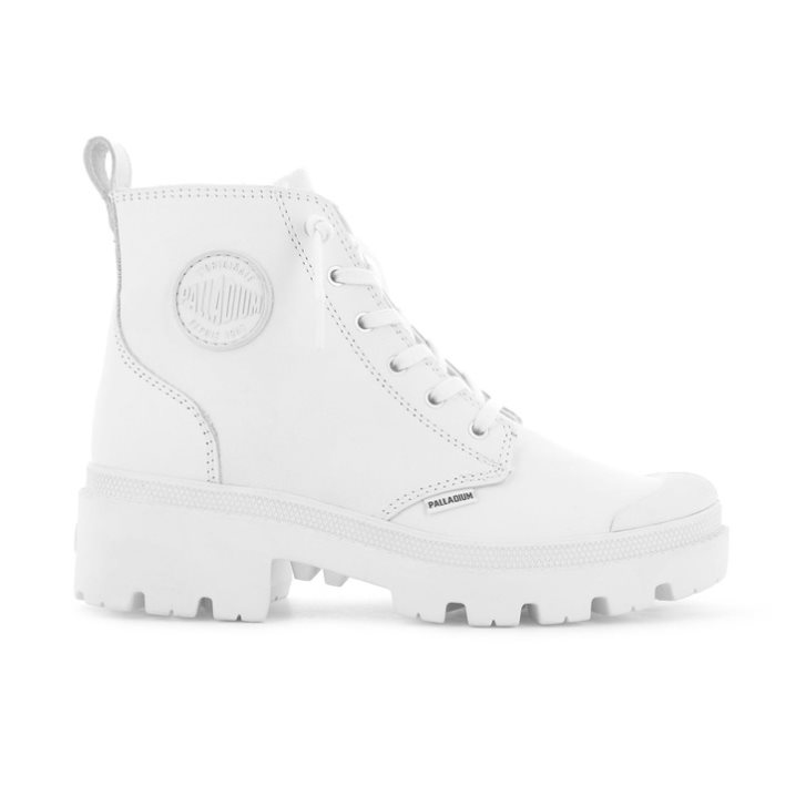 Palladium Pallabase Leather Stiefel Damen Weiß | CH-3YGC6