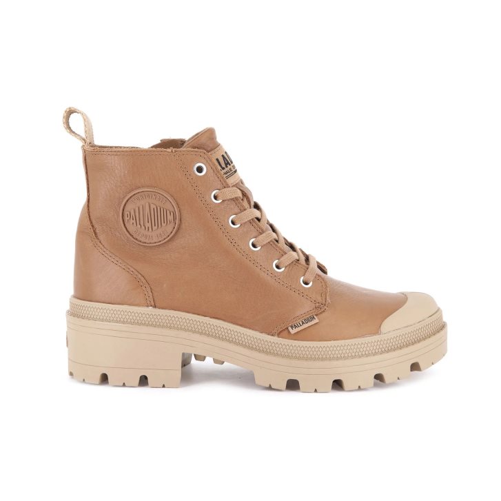 Palladium Pallabase Leather Stiefel Damen Braun | CH-7GOP4