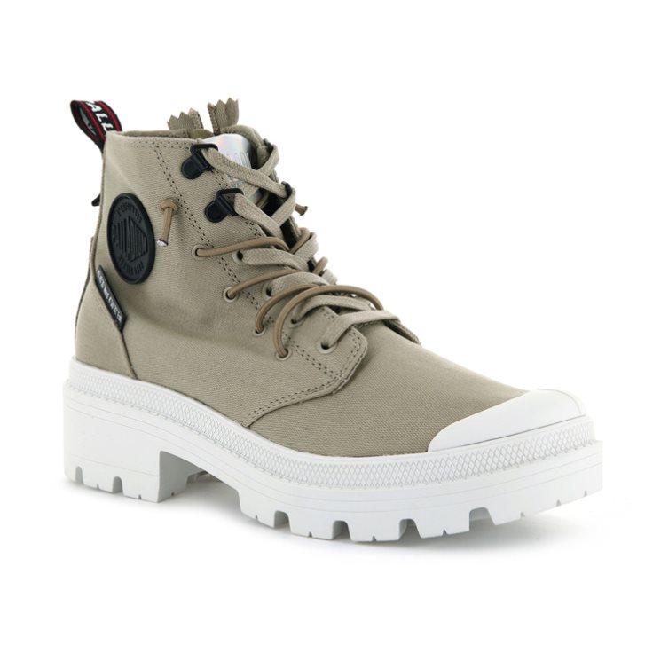 Palladium Pallabase Metro Stiefel Damen Olivgrün | CH-5TAY2