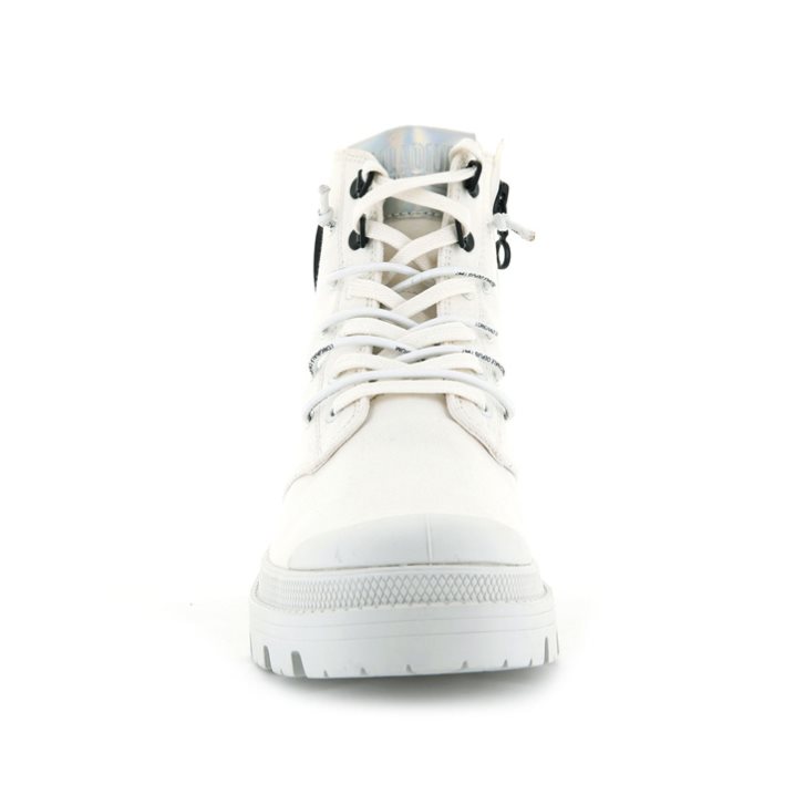Palladium Pallabase Metro Stiefel Damen Weiß | CH-5ULV8