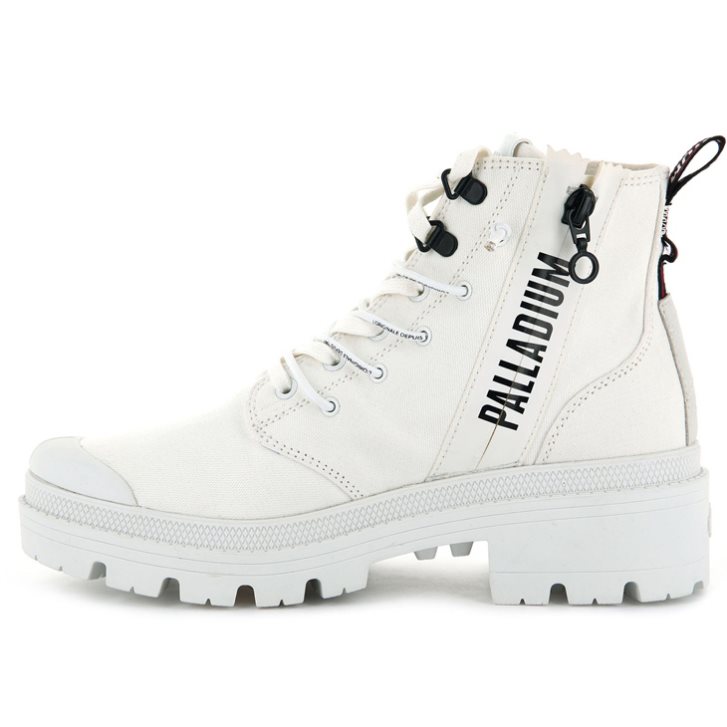 Palladium Pallabase Metro Stiefel Damen Weiß | CH-5ULV8