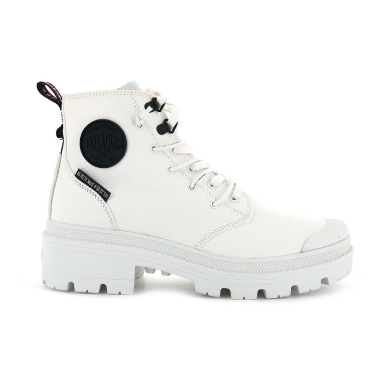 Palladium Pallabase Metro Stiefel Damen Weiß | CH-5ULV8