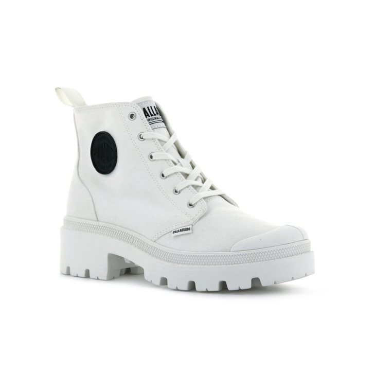 Palladium Pallabase Twill Stiefel Damen Weiß | CH-0LGT7