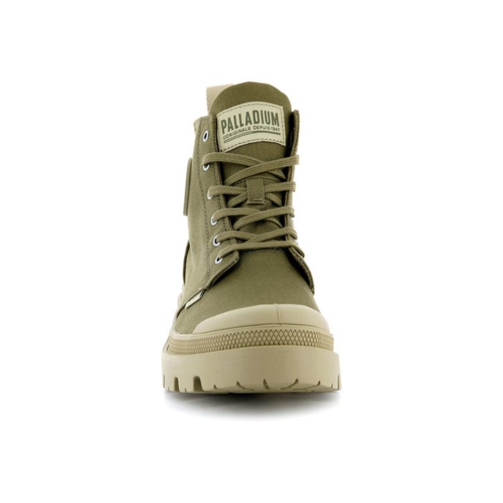 Palladium Pallabase Twill Stiefel Damen Olivgrün | CH-1CMP7
