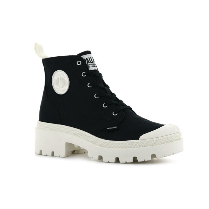 Palladium Pallabase Twill Stiefel Damen Schwarz | CH-3EKV4