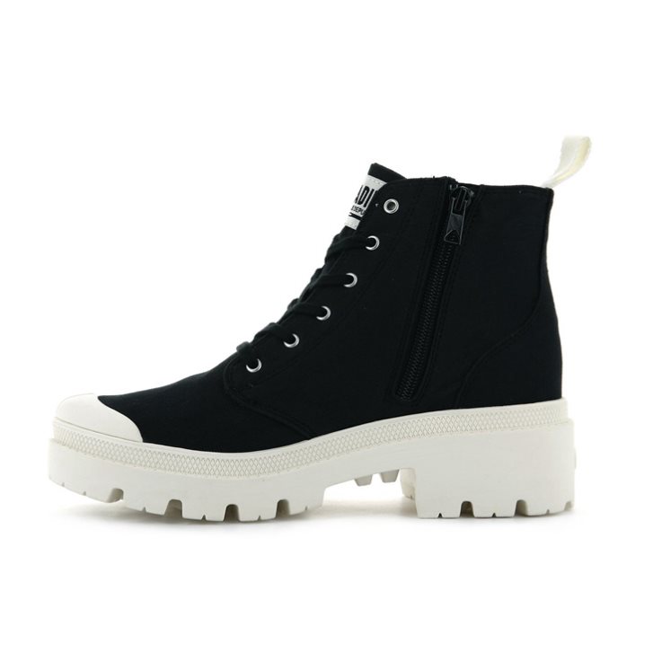 Palladium Pallabase Twill Stiefel Damen Schwarz | CH-3EKV4