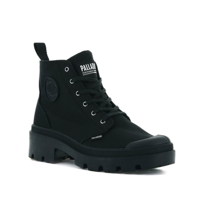 Palladium Pallabase Twill Stiefel Damen Schwarz | CH-8PXV0