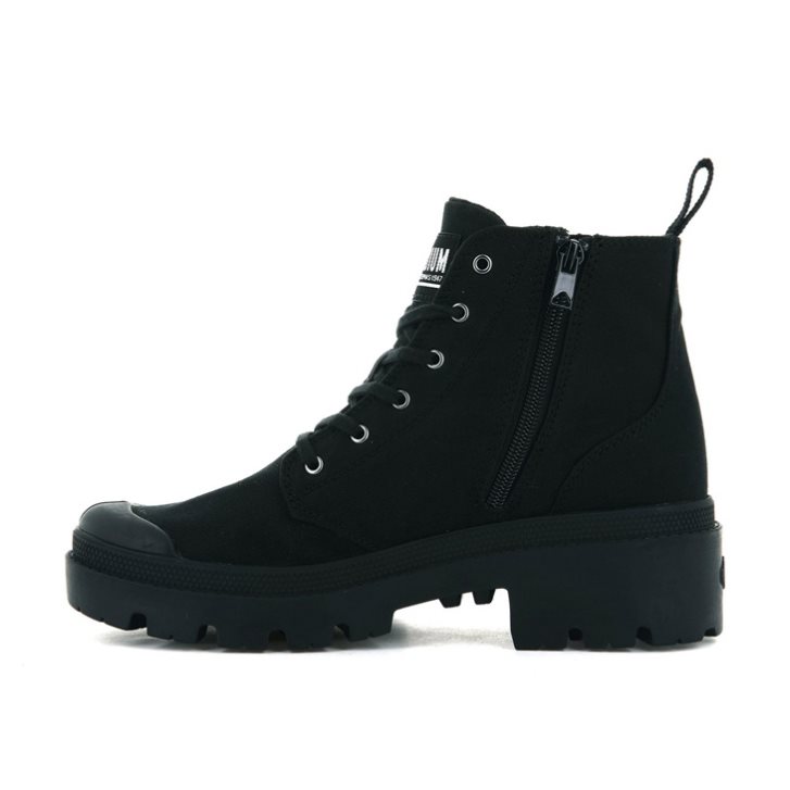 Palladium Pallabase Twill Stiefel Damen Schwarz | CH-8PXV0