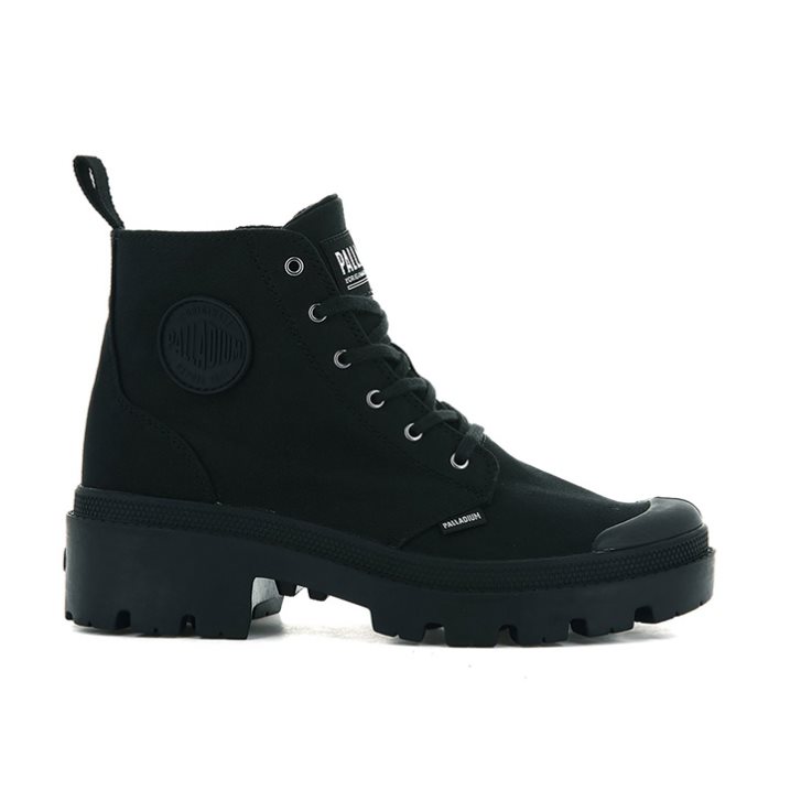 Palladium Pallabase Twill Stiefel Damen Schwarz | CH-8PXV0