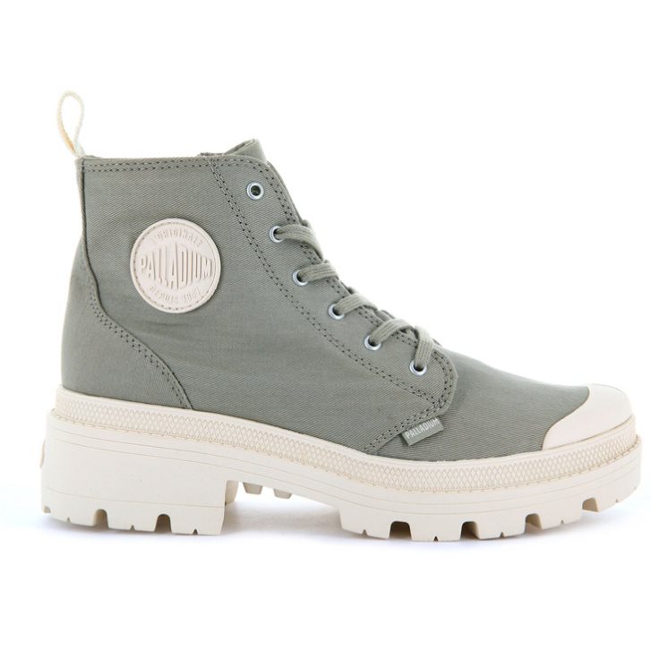 Palladium Pallabase Twill Stiefel Damen Grün | CH-8YCW1