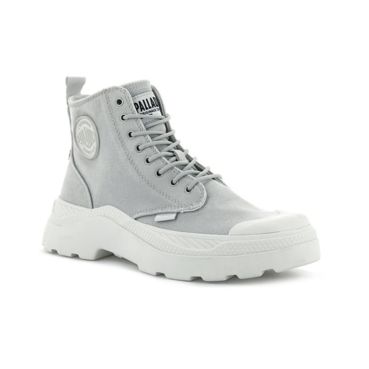 Palladium Pallakix Hi Canvas Stiefel Damen Hellgrau | CH-8RJP2