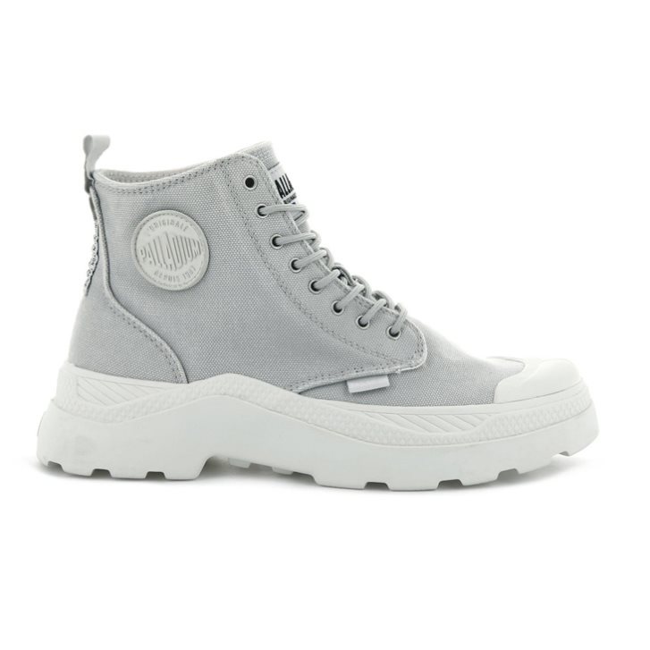 Palladium Pallakix Hi Canvas Stiefel Damen Hellgrau | CH-8RJP2