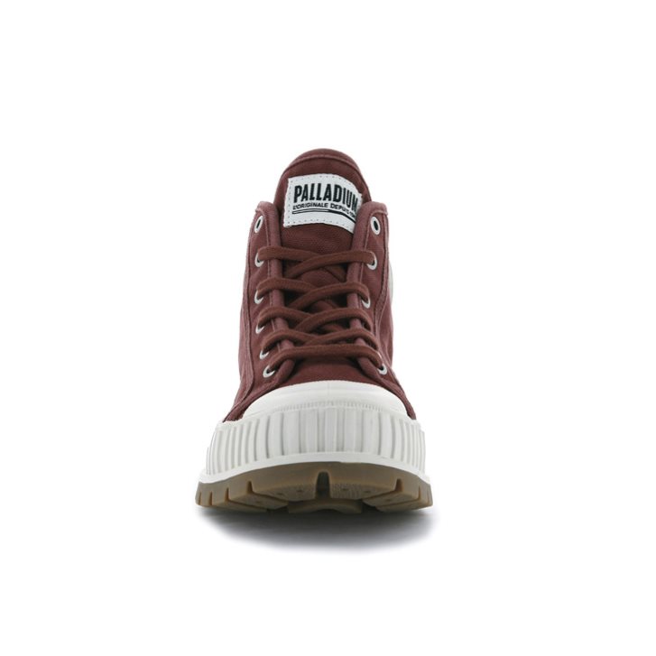Palladium Pallashock Mid OG High Tops Sneaker Damen Bordeaux | CH-3NHK9