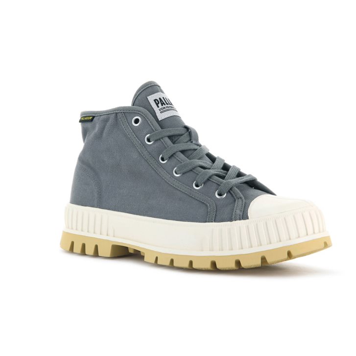 Palladium Pallashock Mid OG High Tops Sneaker Damen Blau | CH-6LON0