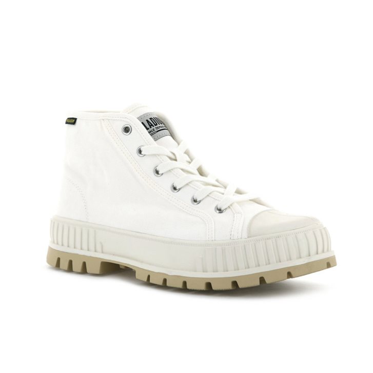 Palladium Pallashock Mid OG High Tops Sneaker Damen Weiß | CH-6SJP0