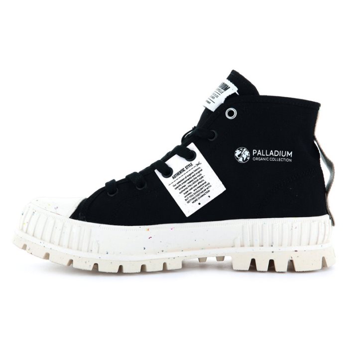 Palladium Pallashock Mid Organic Stiefel Herren Schwarz | CH-6FMZ0