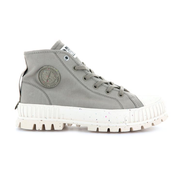 Palladium Pallashock Mid Organic Stiefel Damen Hellgrün | CH-7YGN3