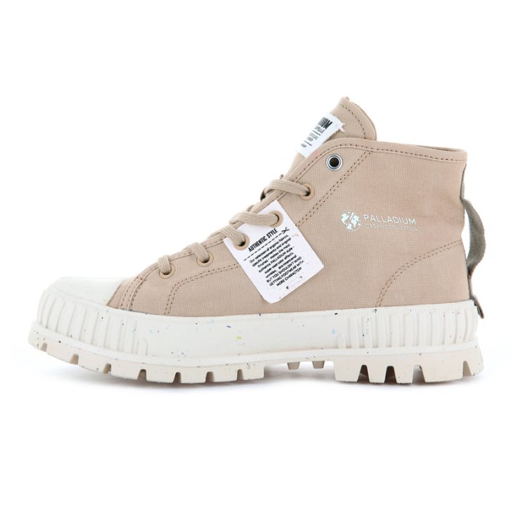 Palladium Pallashock Mid Organic Stiefel Herren Beige | CH-9FUP2