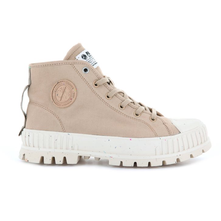 Palladium Pallashock Mid Organic Stiefel Herren Beige | CH-9FUP2