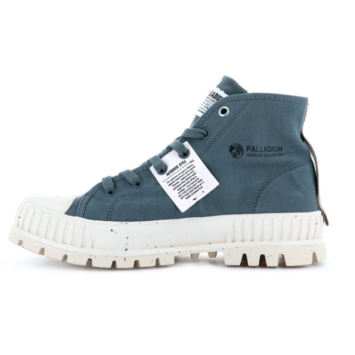 Palladium Pallashock Mid Organic Stiefel Herren Navy | CH-9HQK7