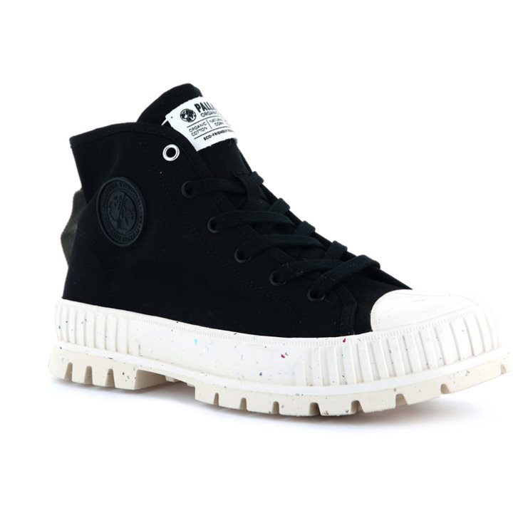 Palladium Pallashock Mid Organic Stiefel Damen Schwarz | CH-9OAE8