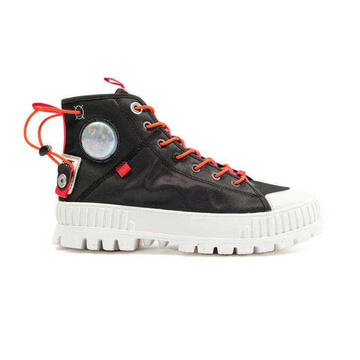 Palladium Pallashock Mid Ticket To Earth Stiefel Herren Schwarz | CH-0NQD5