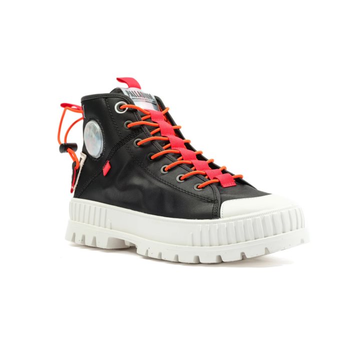 Palladium Pallashock Mid Ticket To Earth Stiefel Damen Schwarz | CH-4FQM0