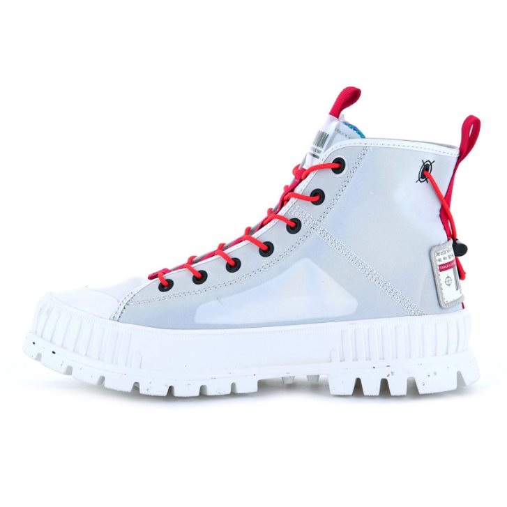Palladium Pallashock Mid Ticket To Earth Stiefel Herren Hellblau | CH-8UFZ9