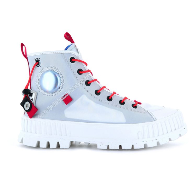 Palladium Pallashock Mid Ticket To Earth Stiefel Damen Hellblau | CH-8WGQ3